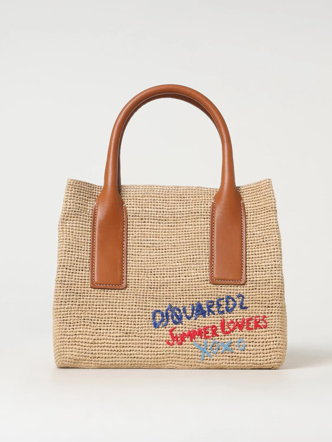 Borsa Summer Lovers Dsquared2 in rafia crochet