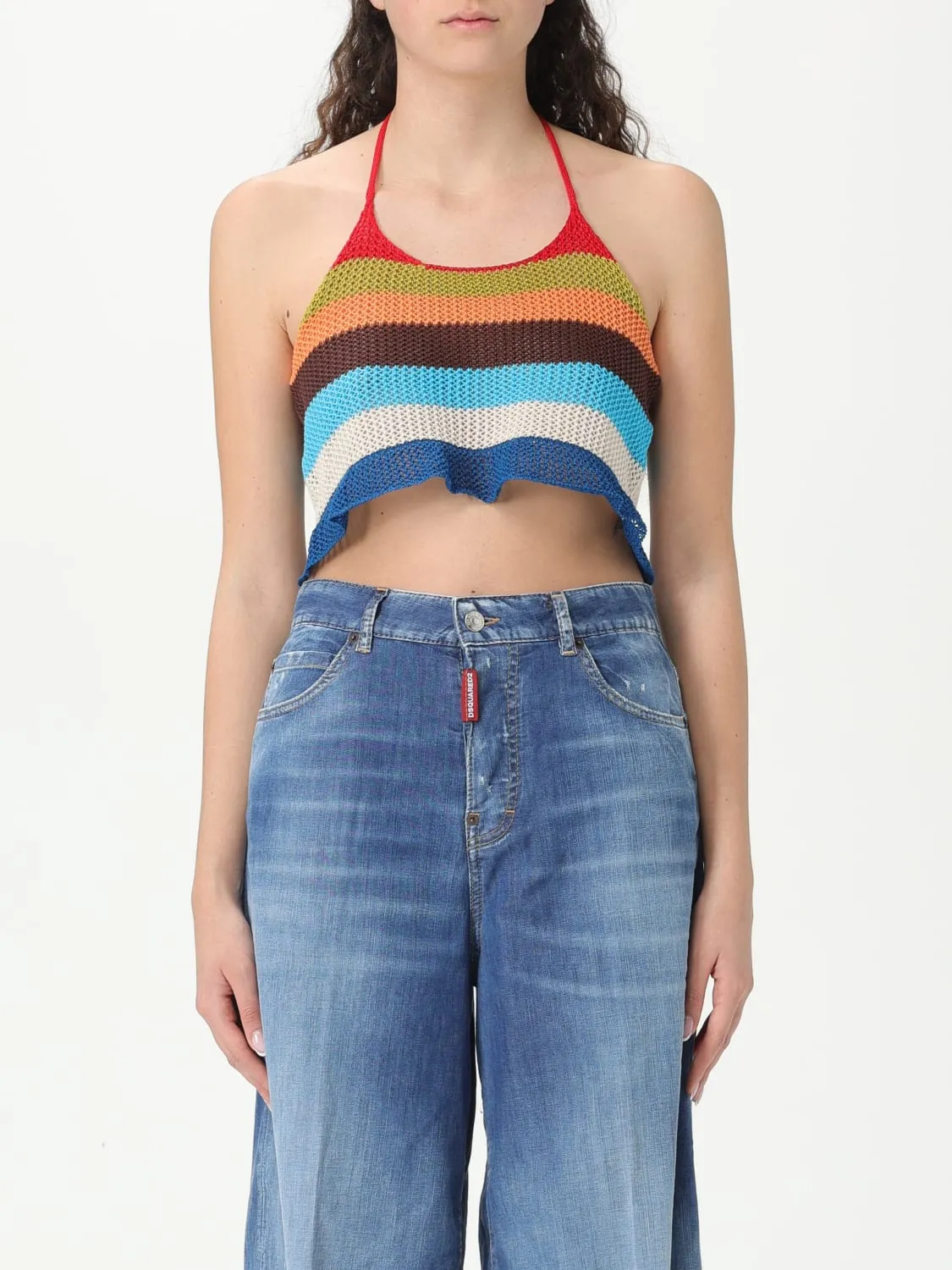 Top cropped Summer Lovers Dsquared2 in crochet