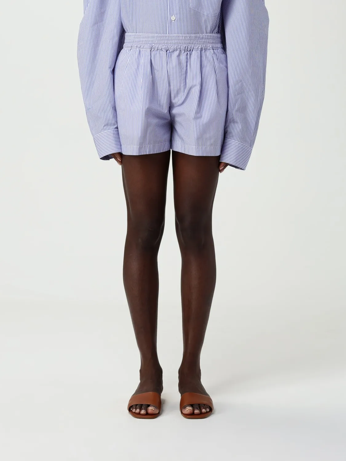 Pantaloncino in cotone a righe Dsquared2