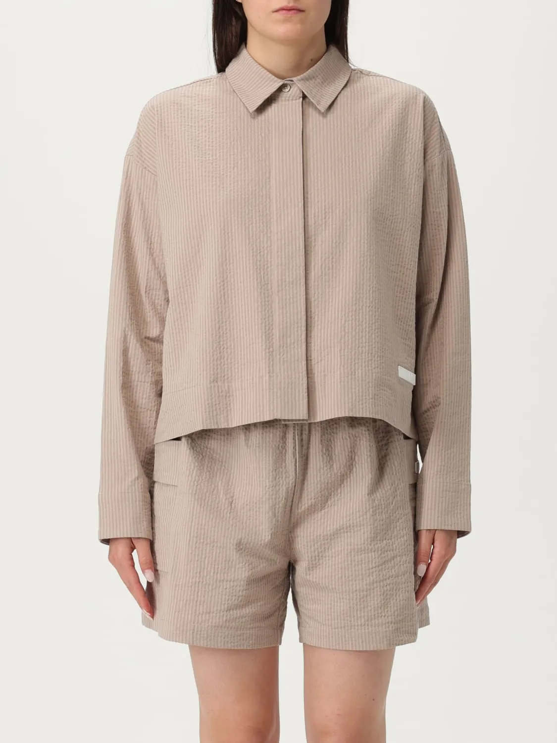 Gonna a tubino in cotone Ea7