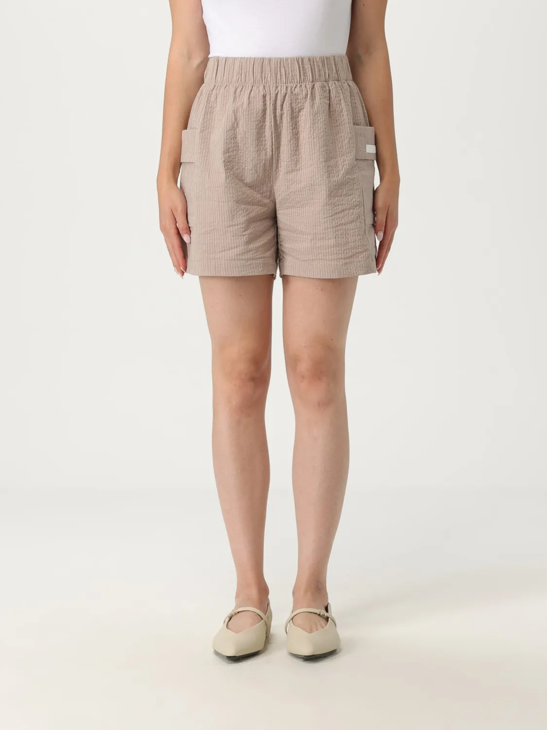 Pantaloncino in cotone con logo Ea7