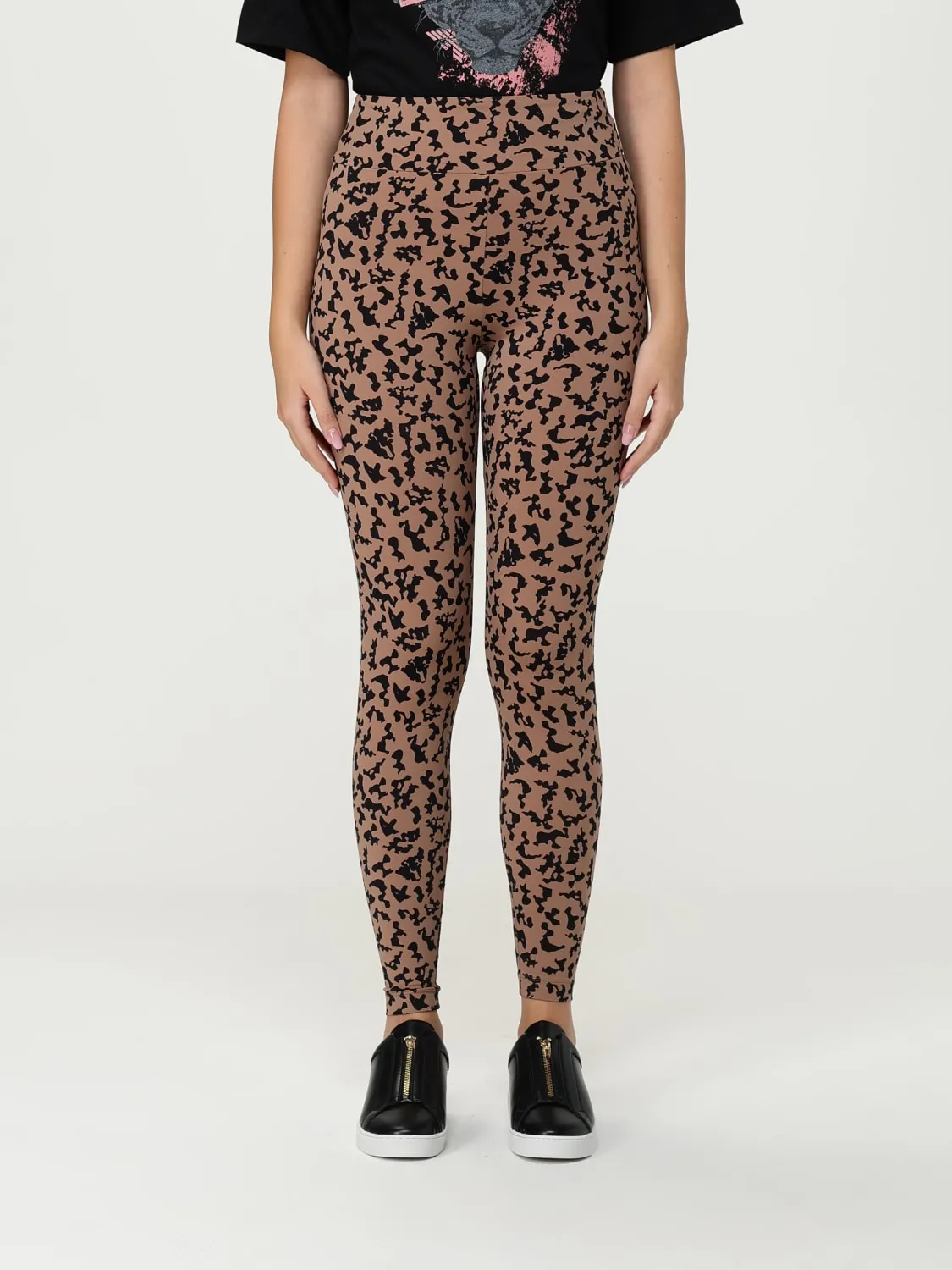 Leggings EA7 in jersey con stampa animalier