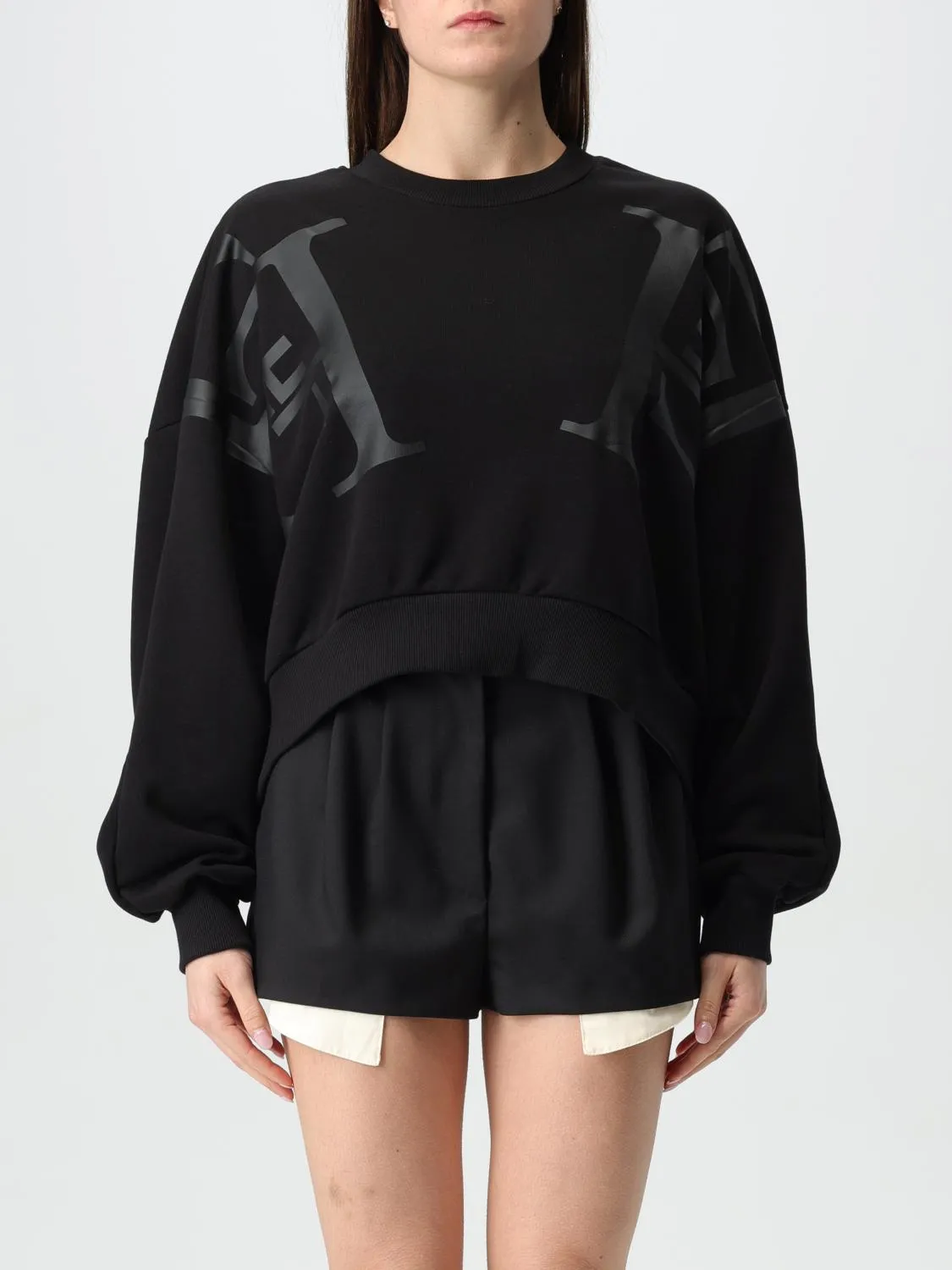 Felpa Elisabetta Franchi in cotone con logo