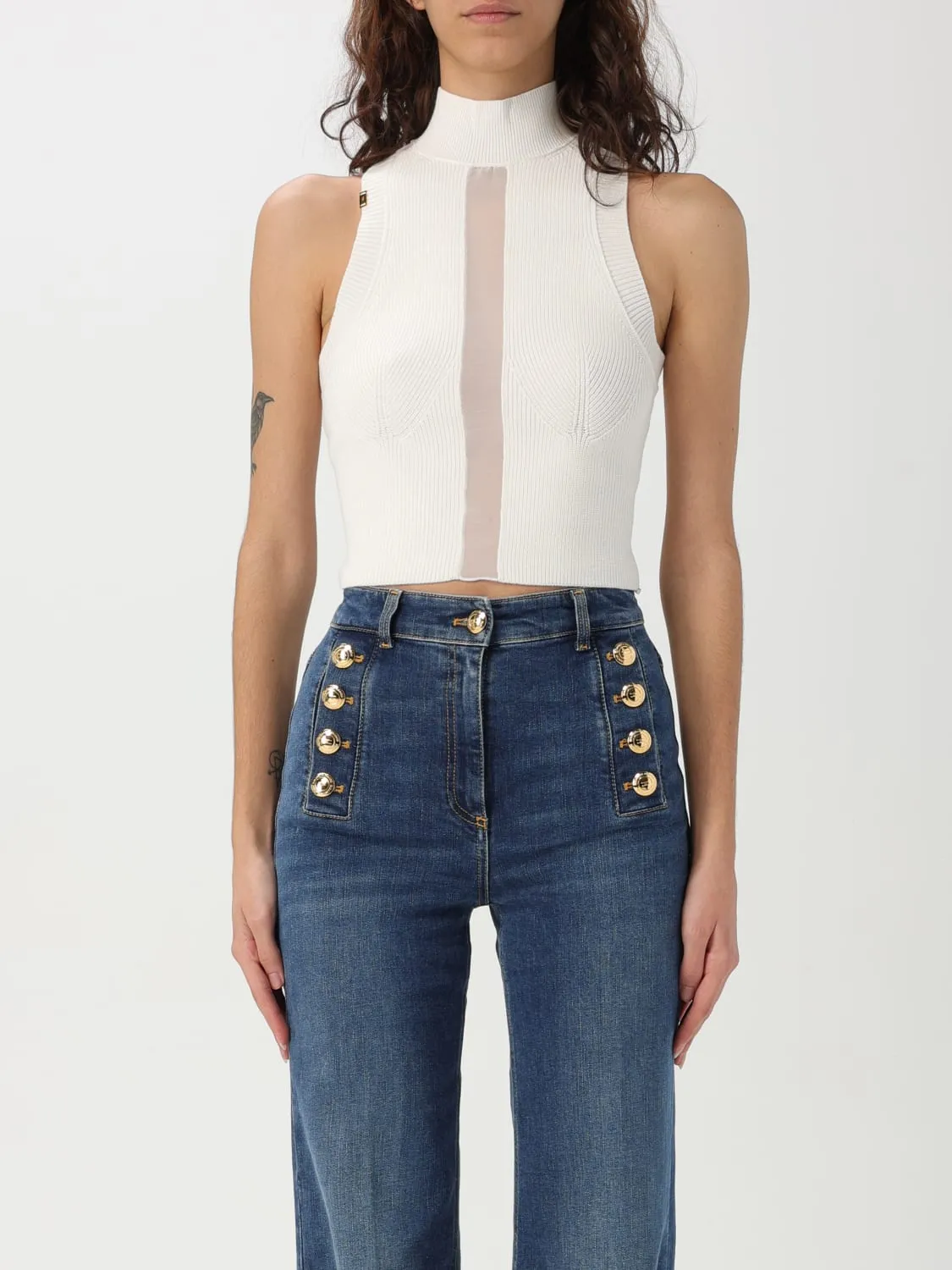 Top Elisabetta Franchi in viscosa stretch