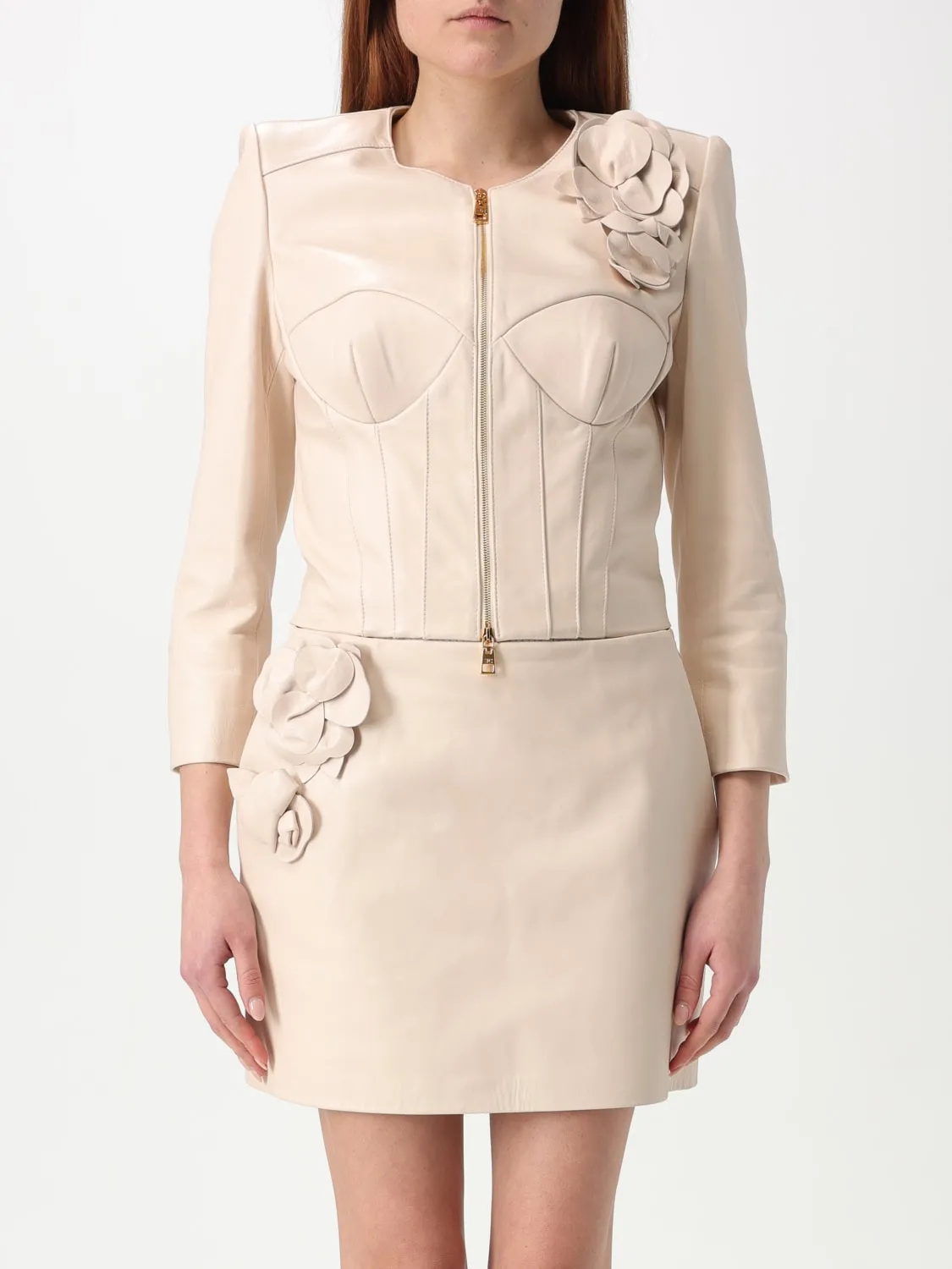 Giubbotto Elisabetta Franchi in pelle sintetica