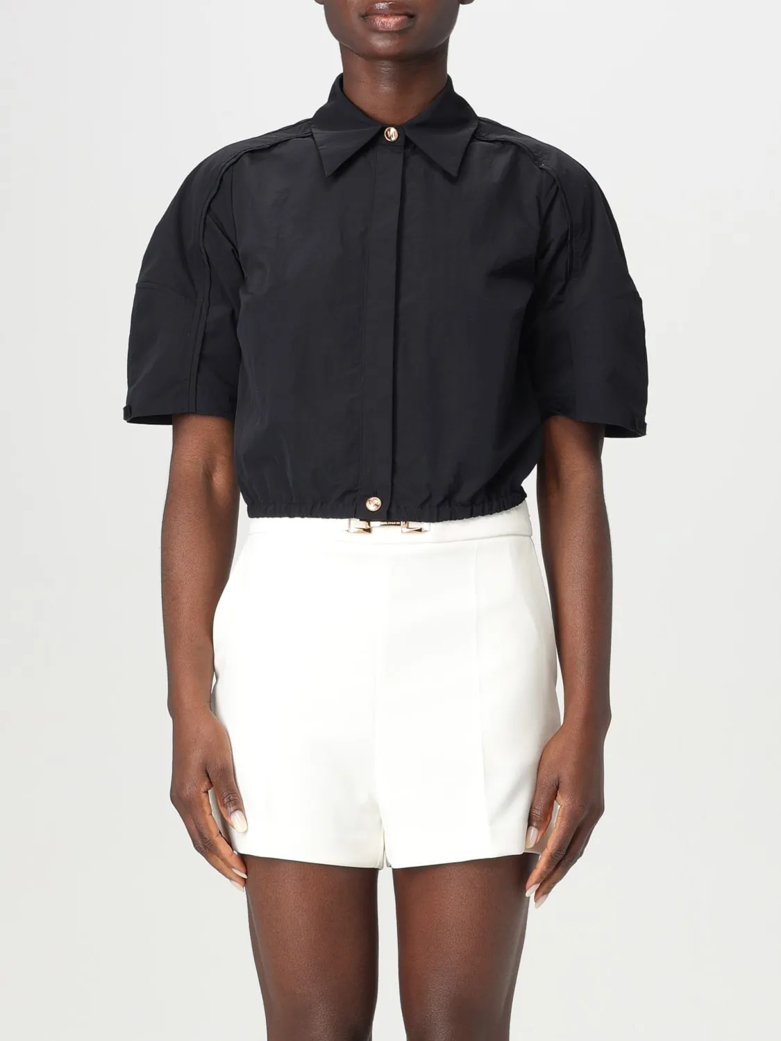 Camicia cropped Elisabetta Franchi in nylon