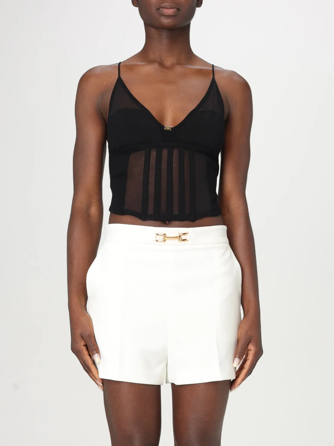 Top bustier Elisabetta Franchi in misto viscosa