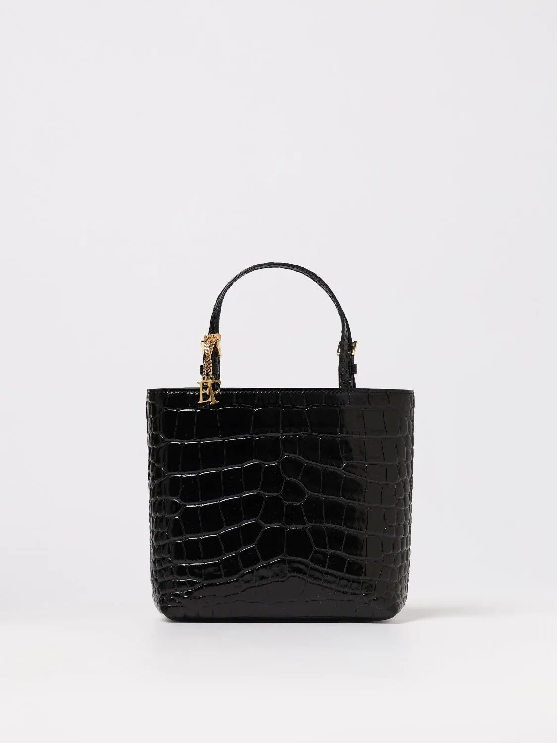 Borsa Elisabetta Franchi in pelle stampa cocco