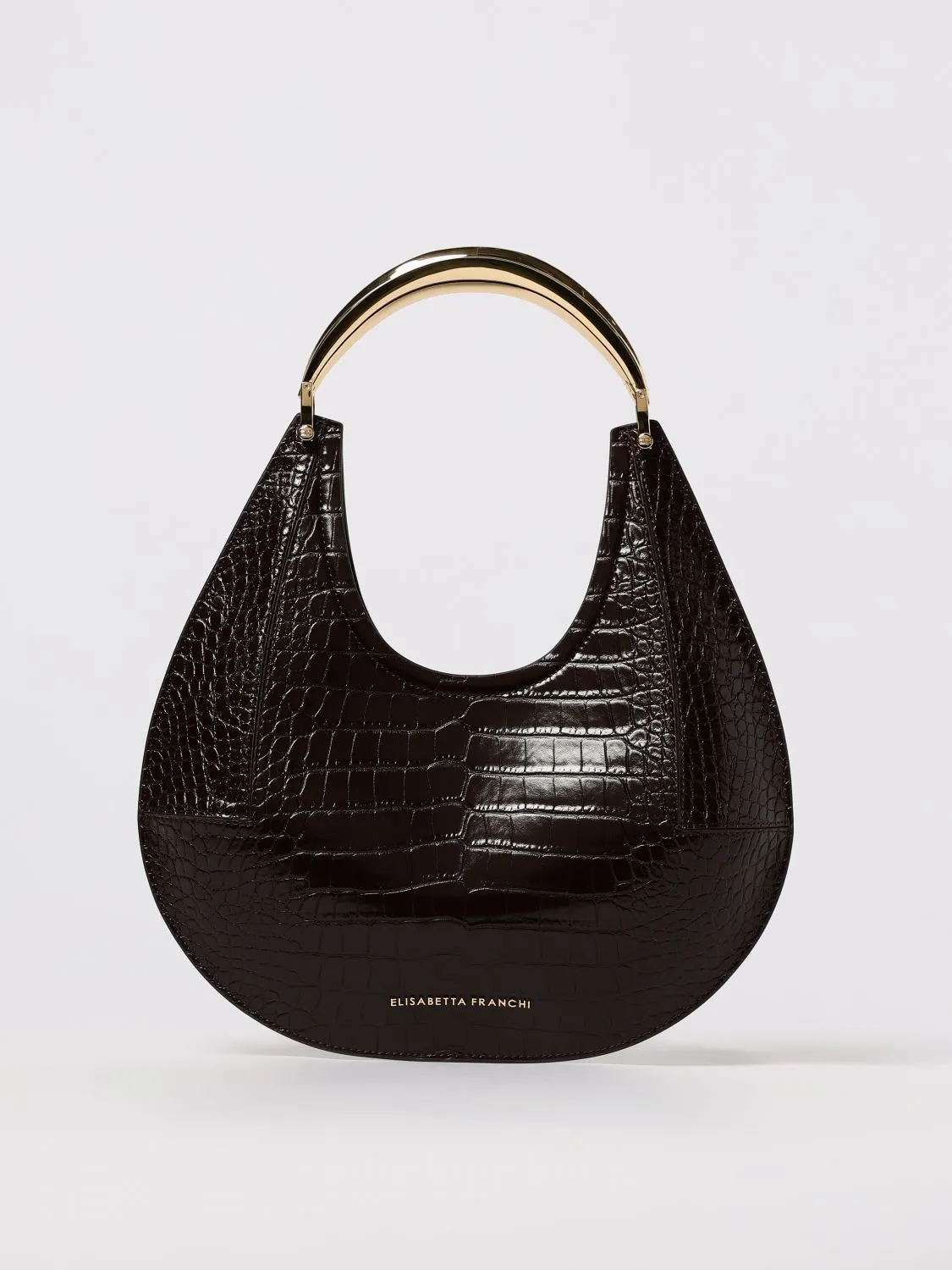 Borsa Hobo Elisabetta Franchi in pelle stampa cocco