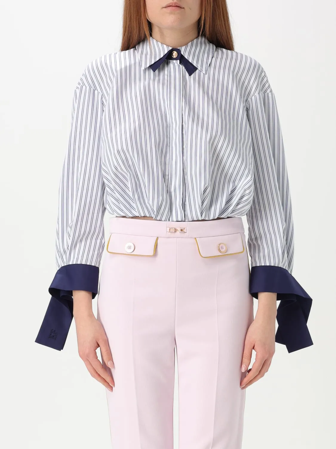 Camicia Elisabetta Franchi in cotone a righe