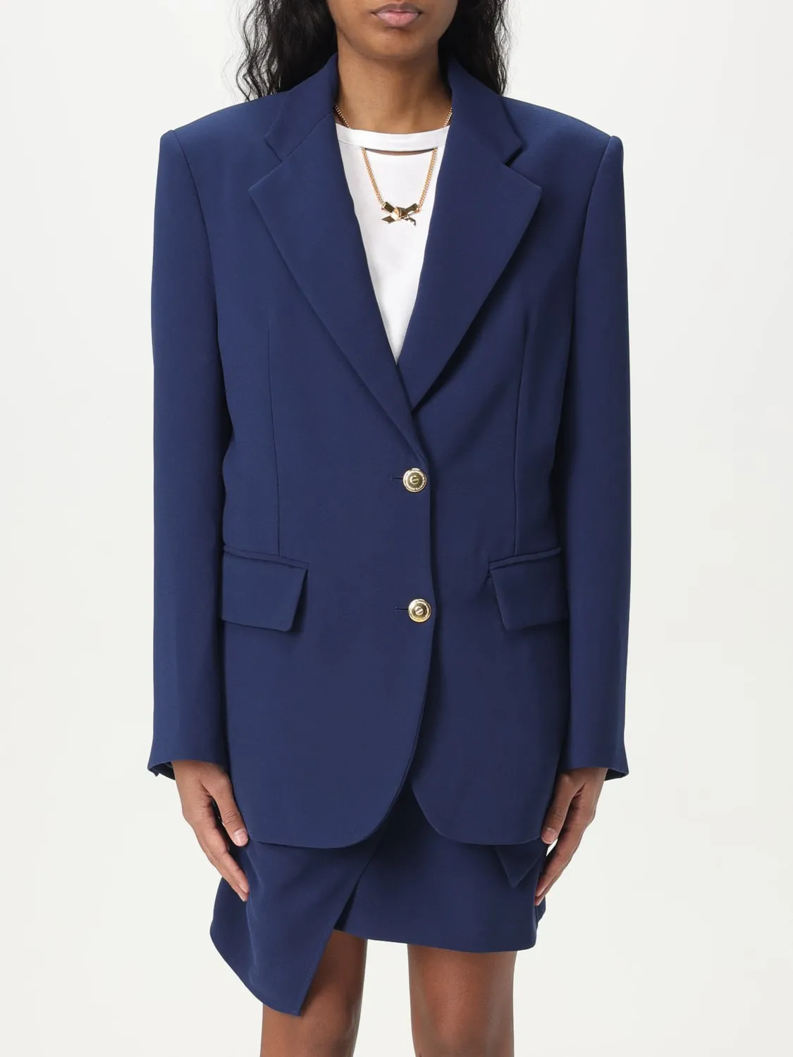 Blazer monopetto Elisabetta Franchi in twill
