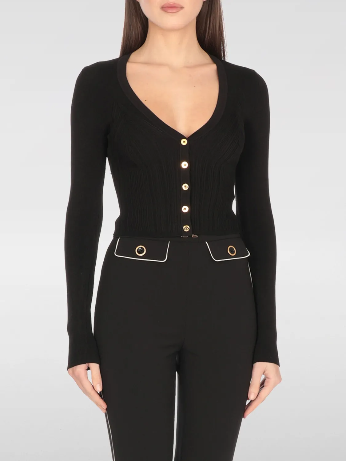 Cardigan a v Elisabetta Franchi in misto viscosa