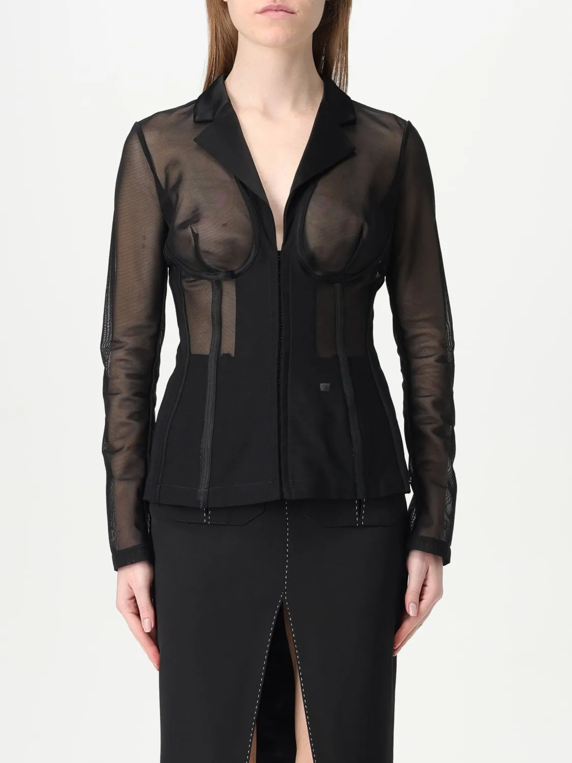 Blazer bustier Elisabetta Franchi in tulle