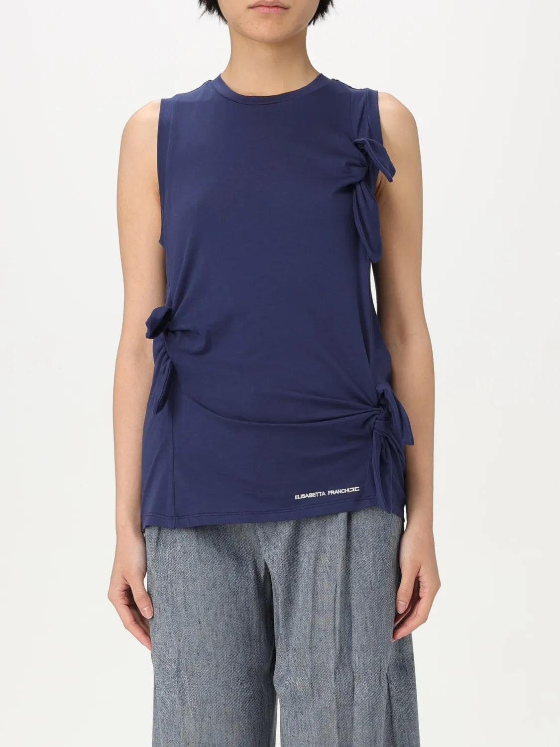 Top con fettucce annodate Elisabetta Franchi