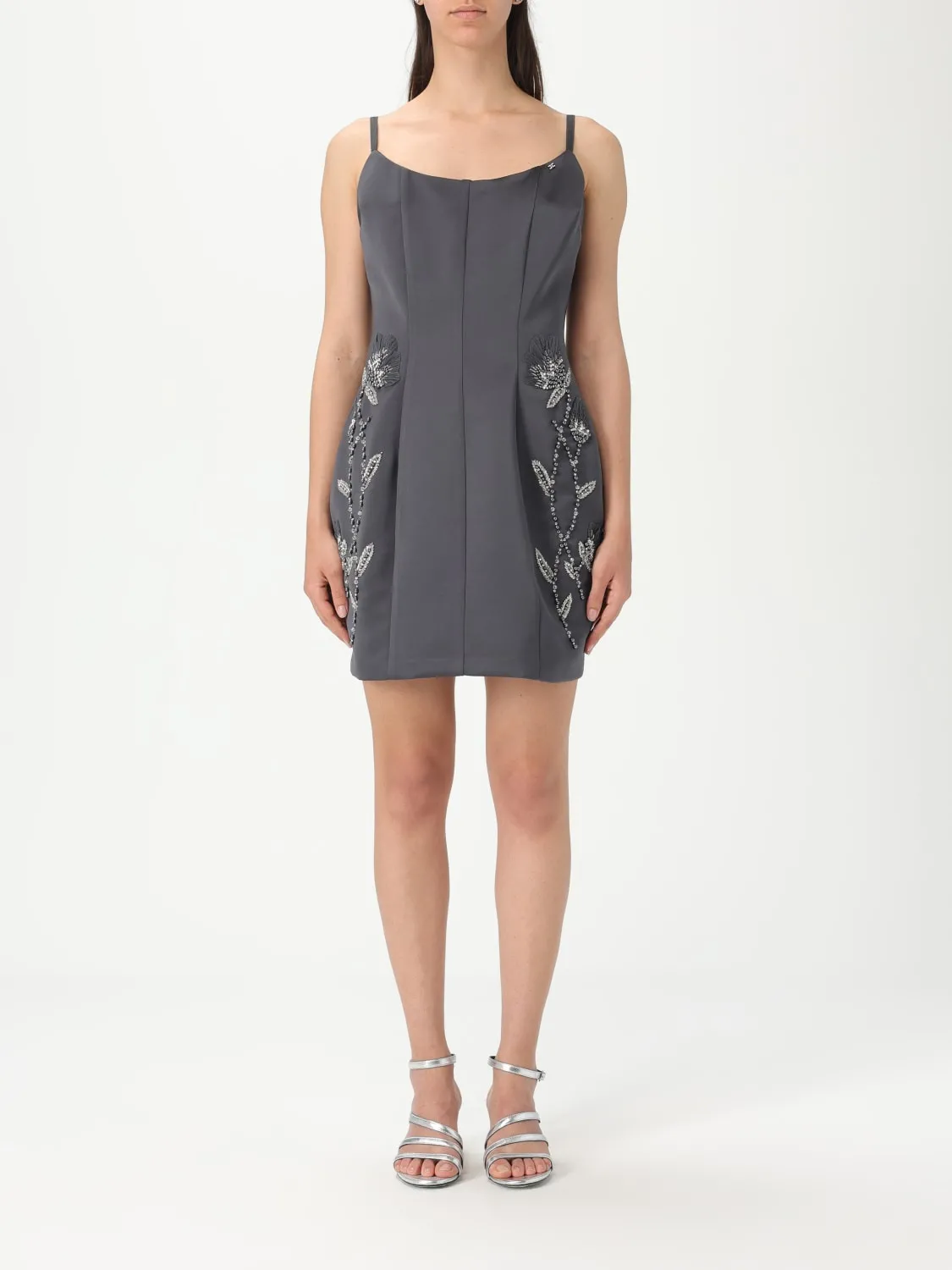 Abito elegante Elisabetta Franchi in crêpe con ricami