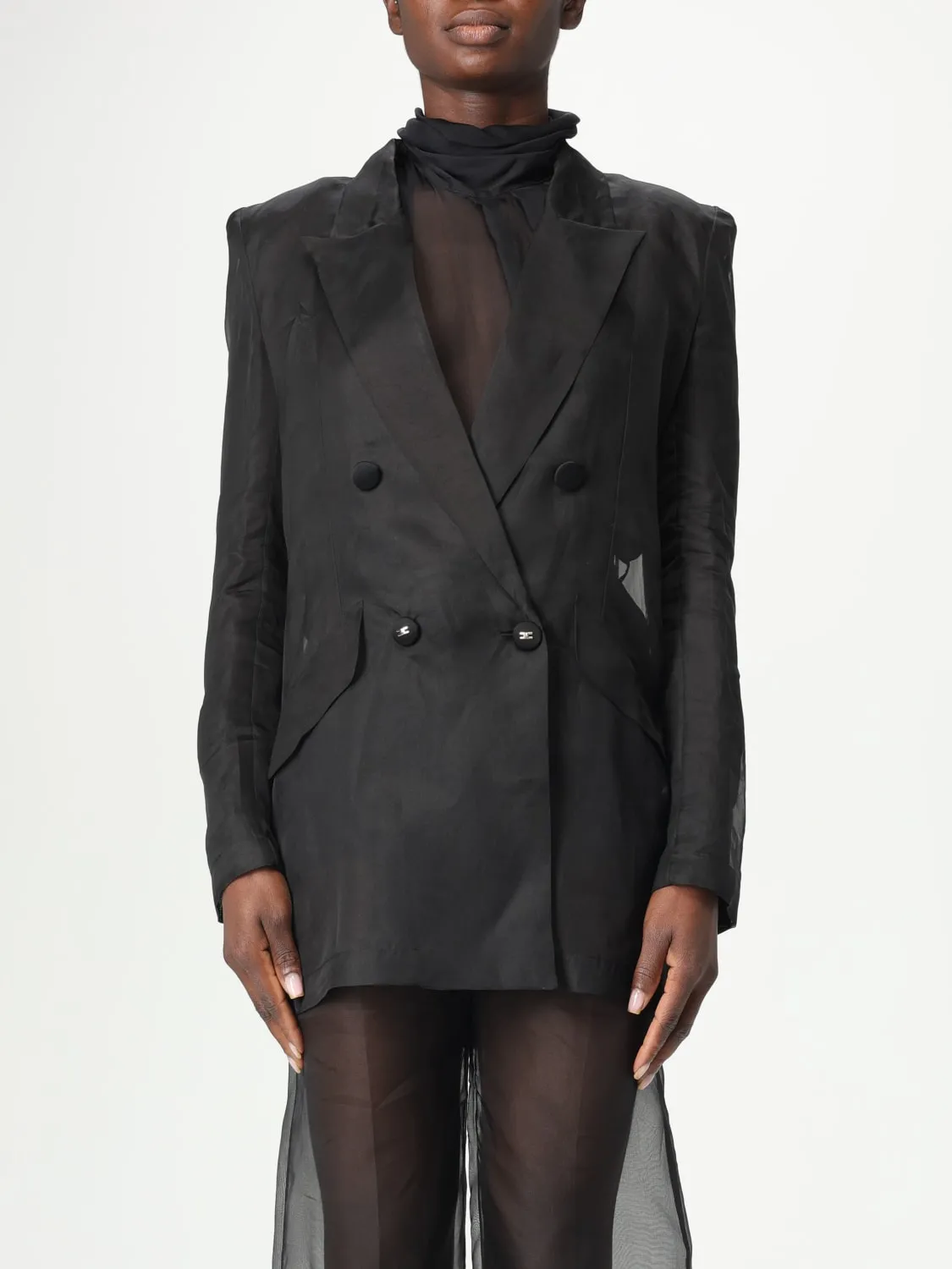 Blazer doppiopetto Elisabetta Franchi in organza