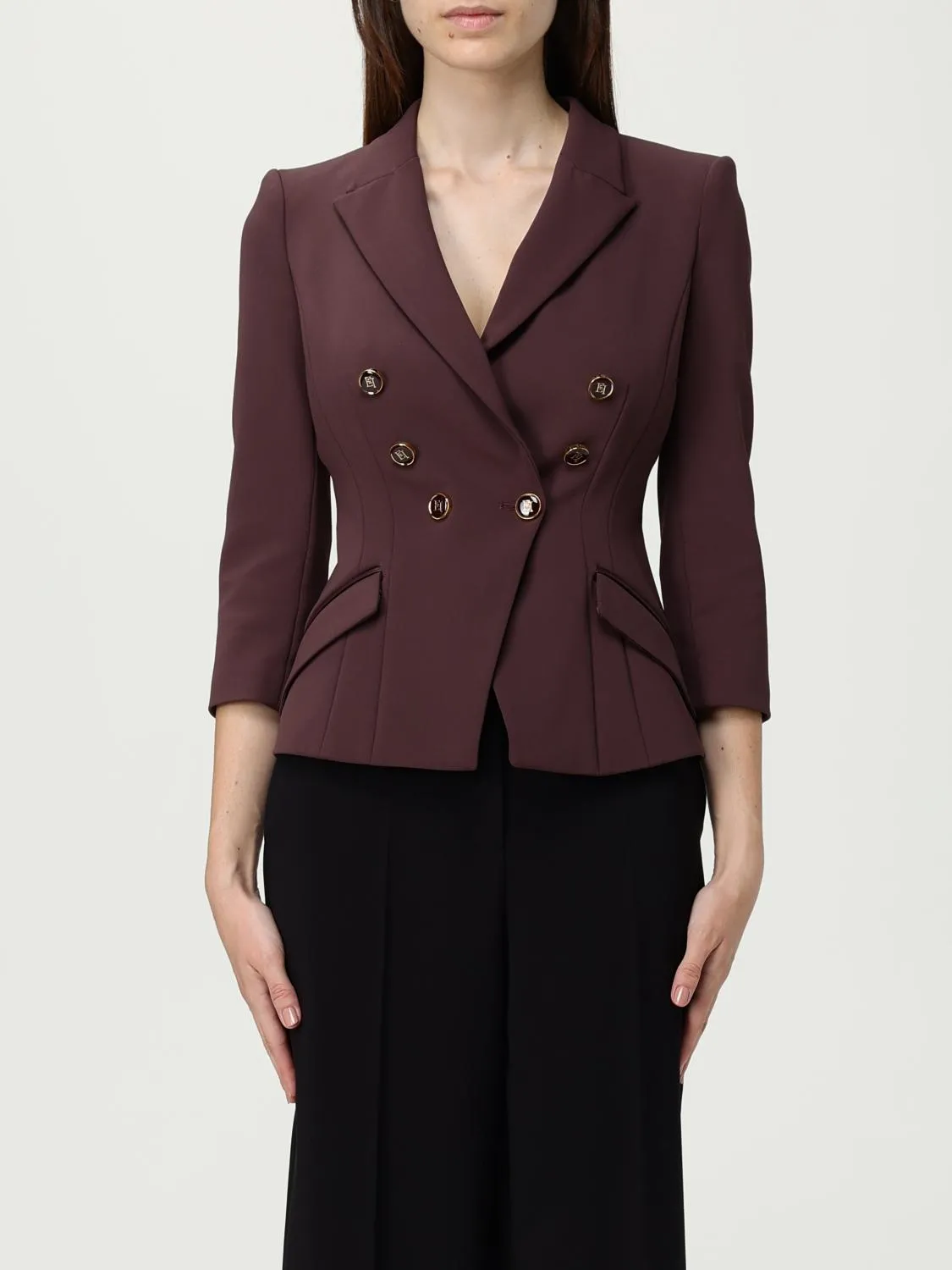 Blazer Elisabetta Franchi in crêpe stretch