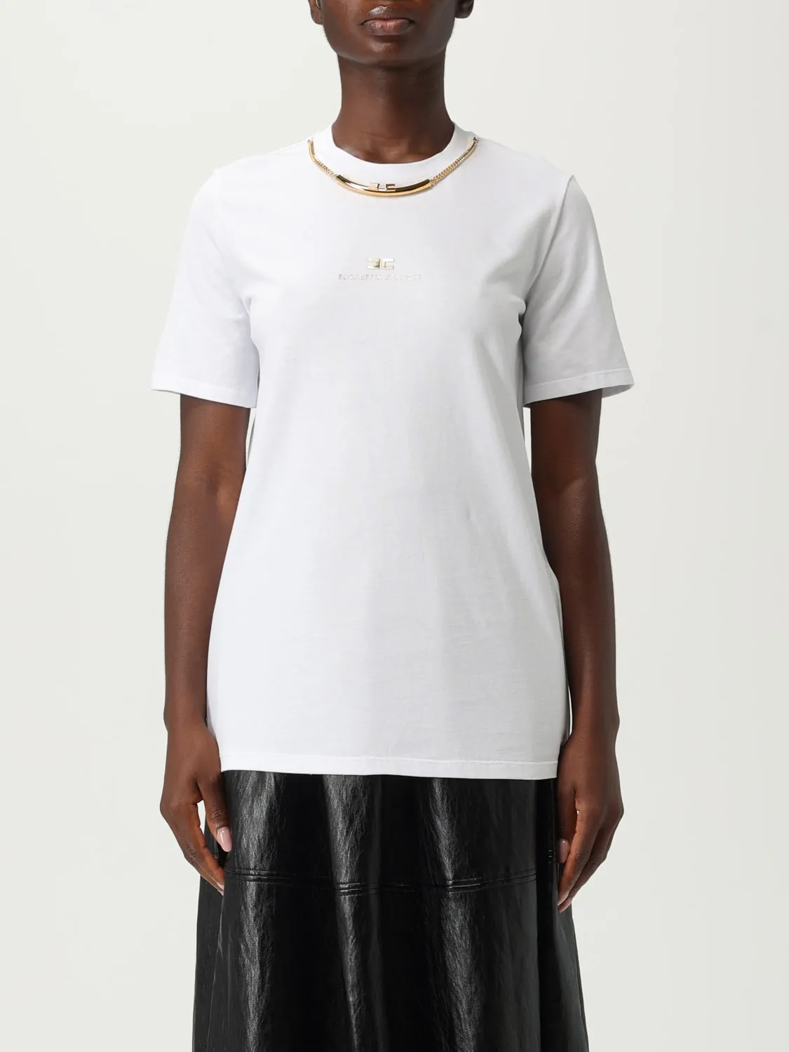 T-shit in cotone con gioiello Elisabetta Frachi