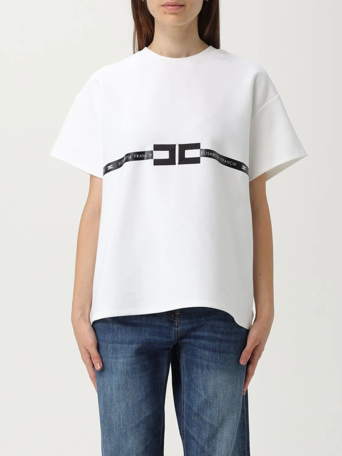 T-shirt Elisabetta Franchi in misto cotone