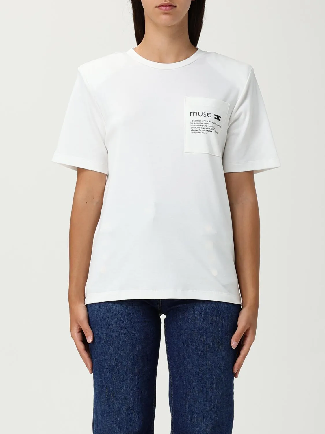 T-shirt con mini logo Elisabetta Franchi