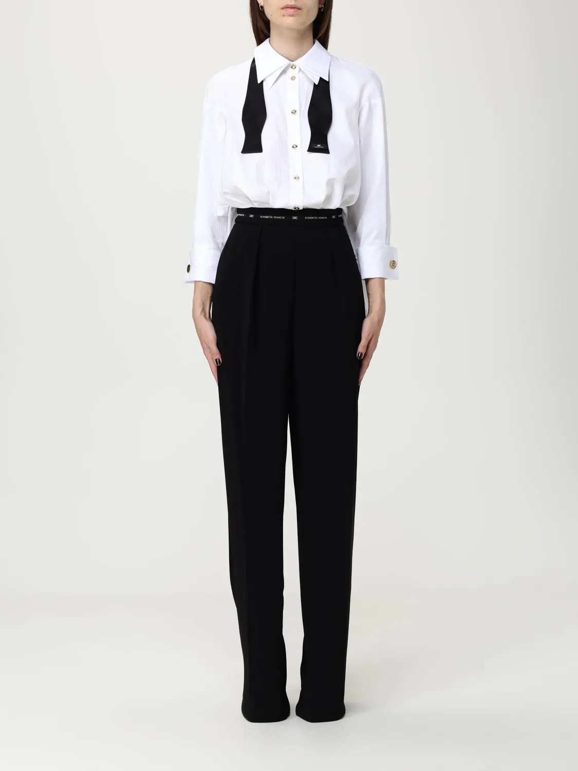 Tuta in popeline e crepe Elisabetta Franchi