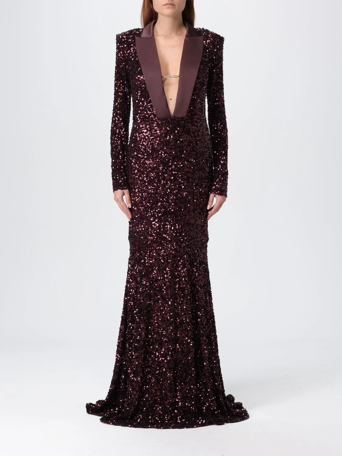 Abito lungo di paillettes Elisabetta Franchi