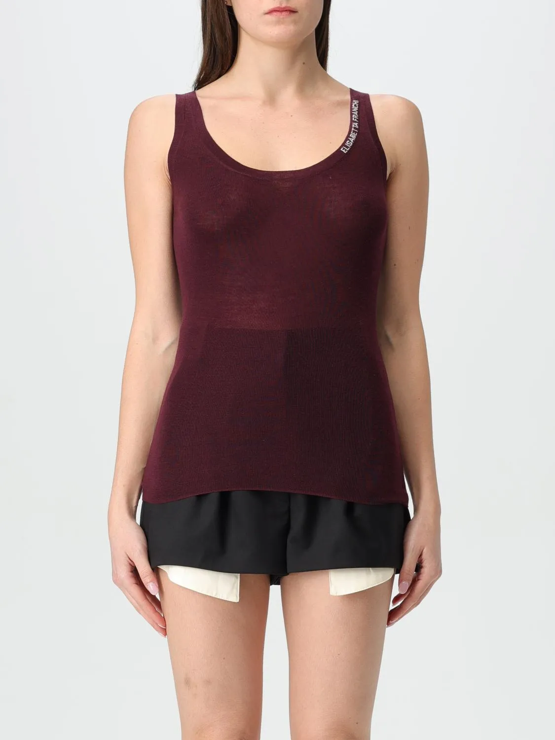 Top Elisabetta Franchi in lana vergine