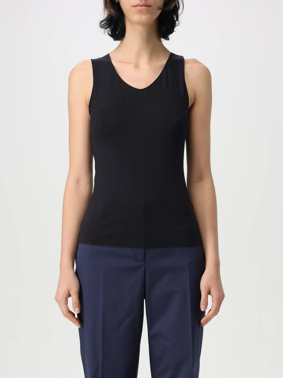 Top basic Emporio Armani in viscosa