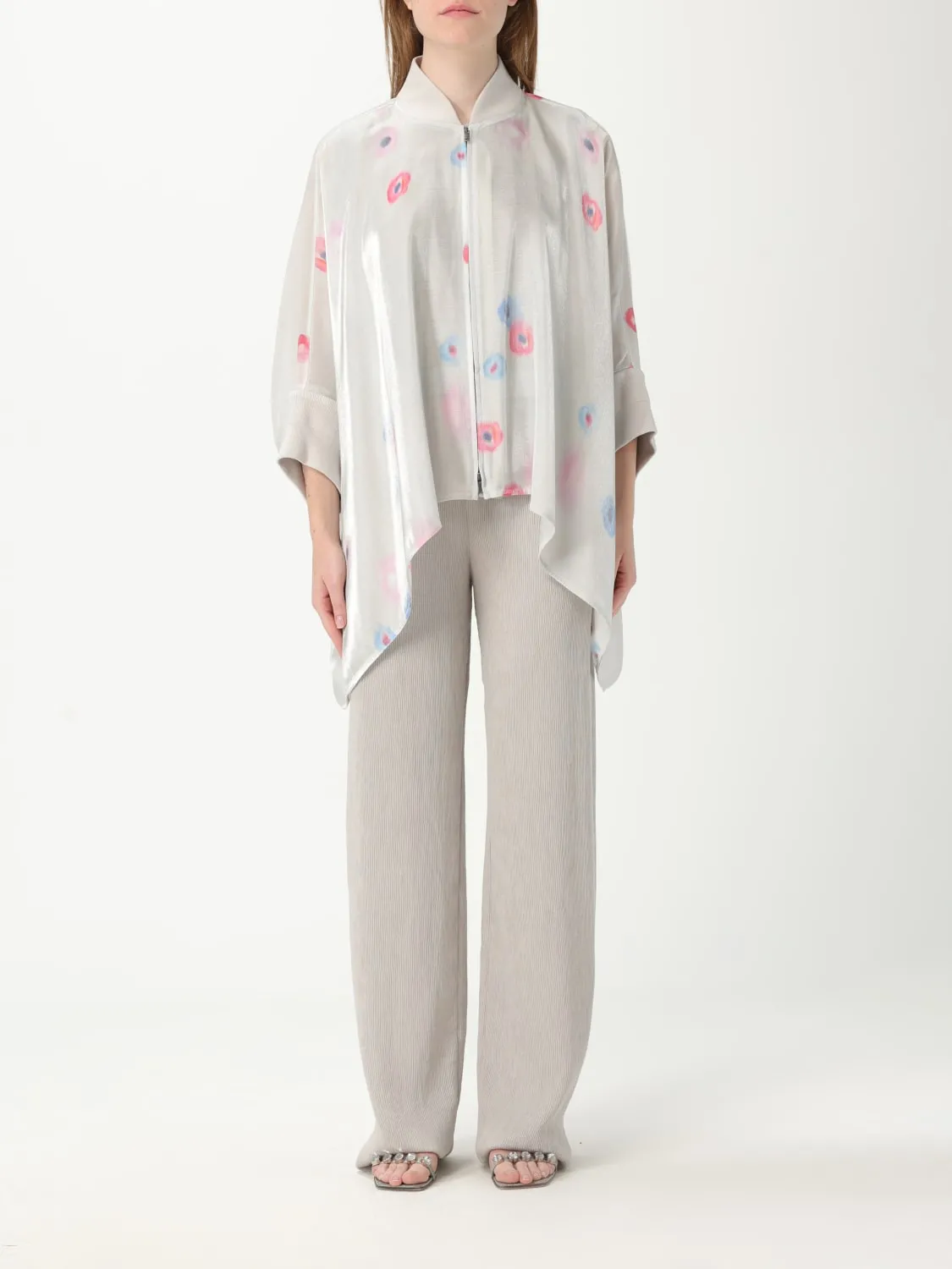 Bomber Emporio Armani in viscosa con stampa