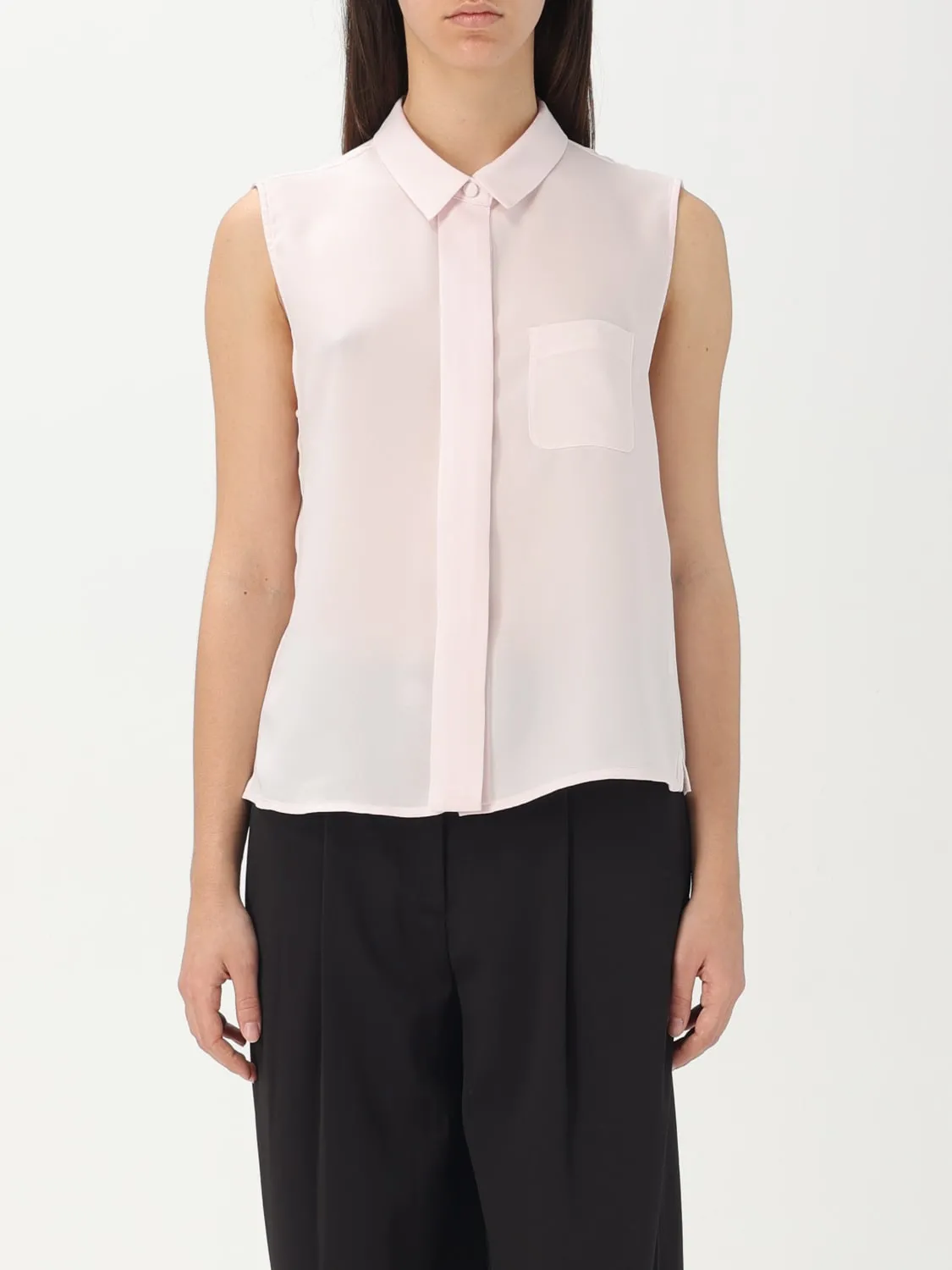 Camicia smanicata Emporio Armani in crepe