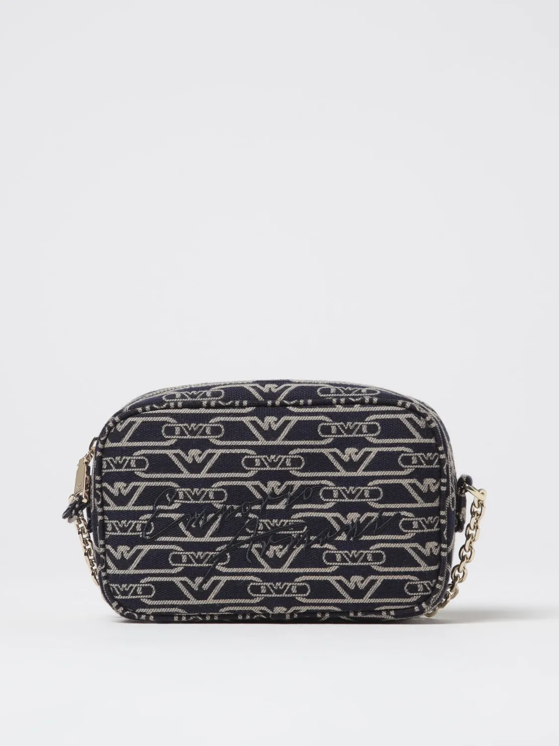 Borsa a tracolla camera case Emporio Armani Canvas Jacquard