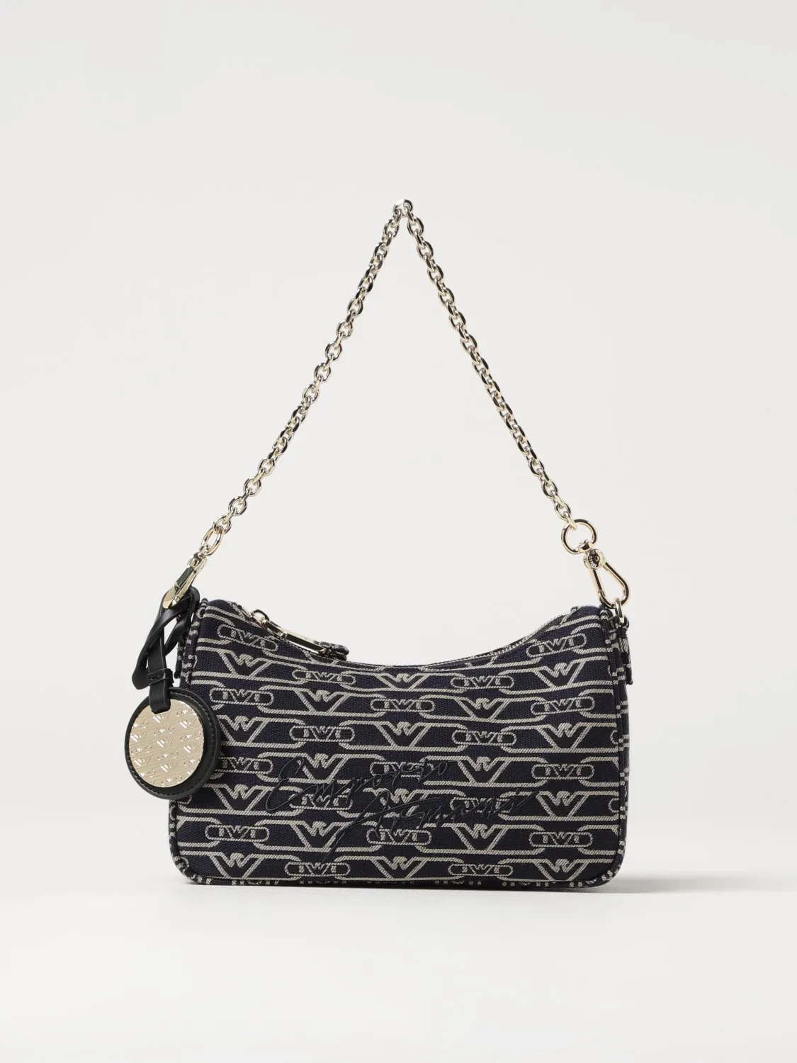 Borsa Emporio Armani in canvas con logo jacquard