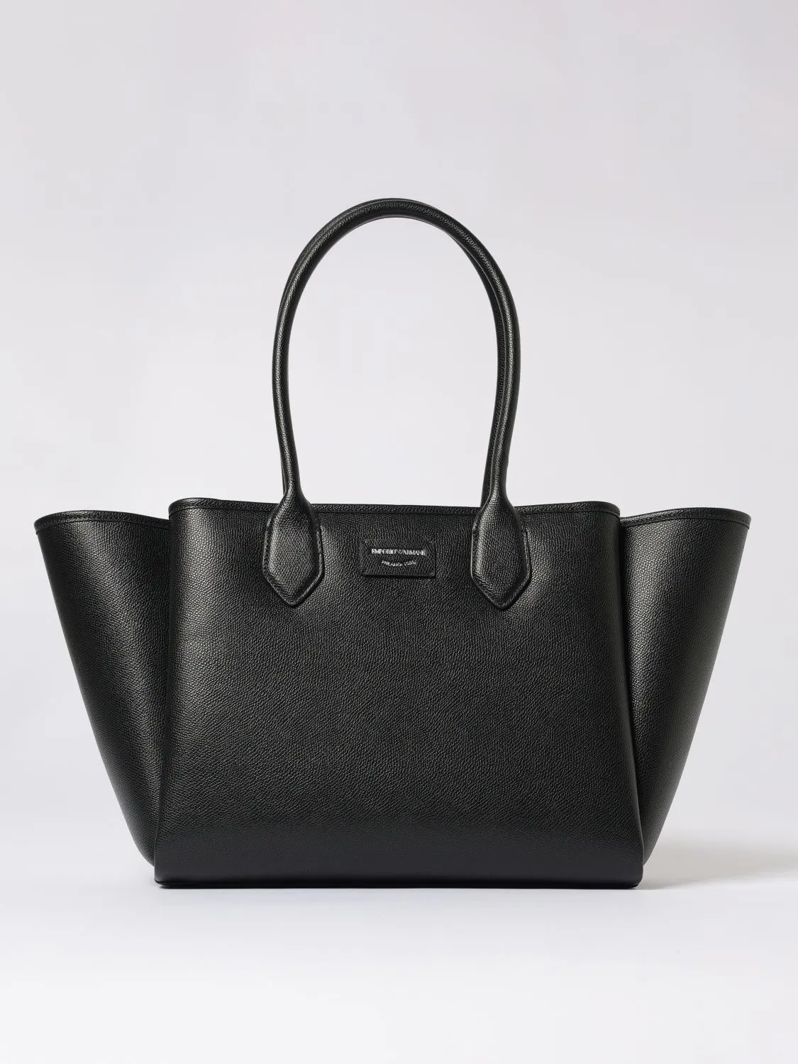 Borsa a spalla in pelle sintetica a grana Emporio Armani