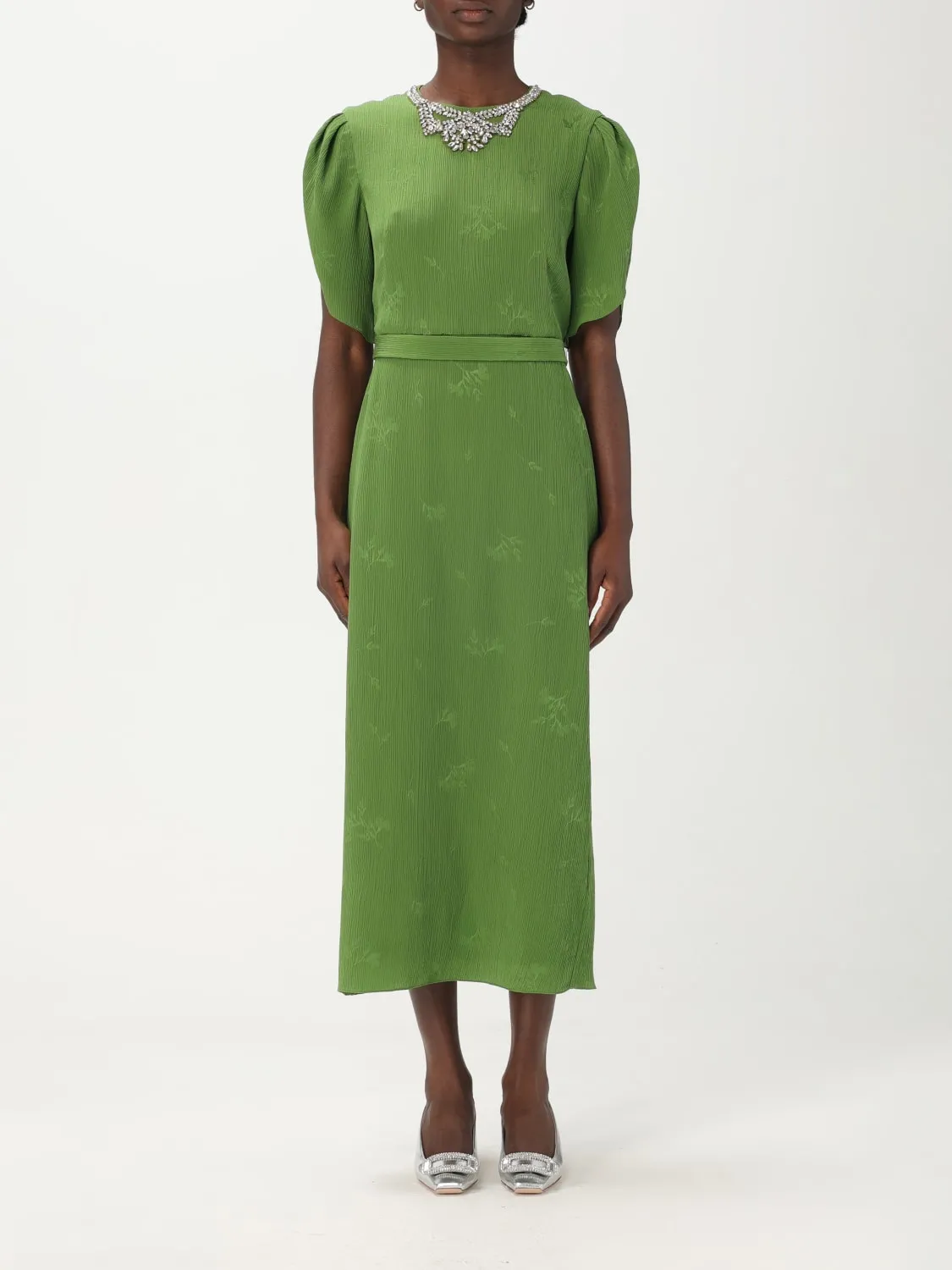 Abito Erdem in seta e cotone con stampa floreale