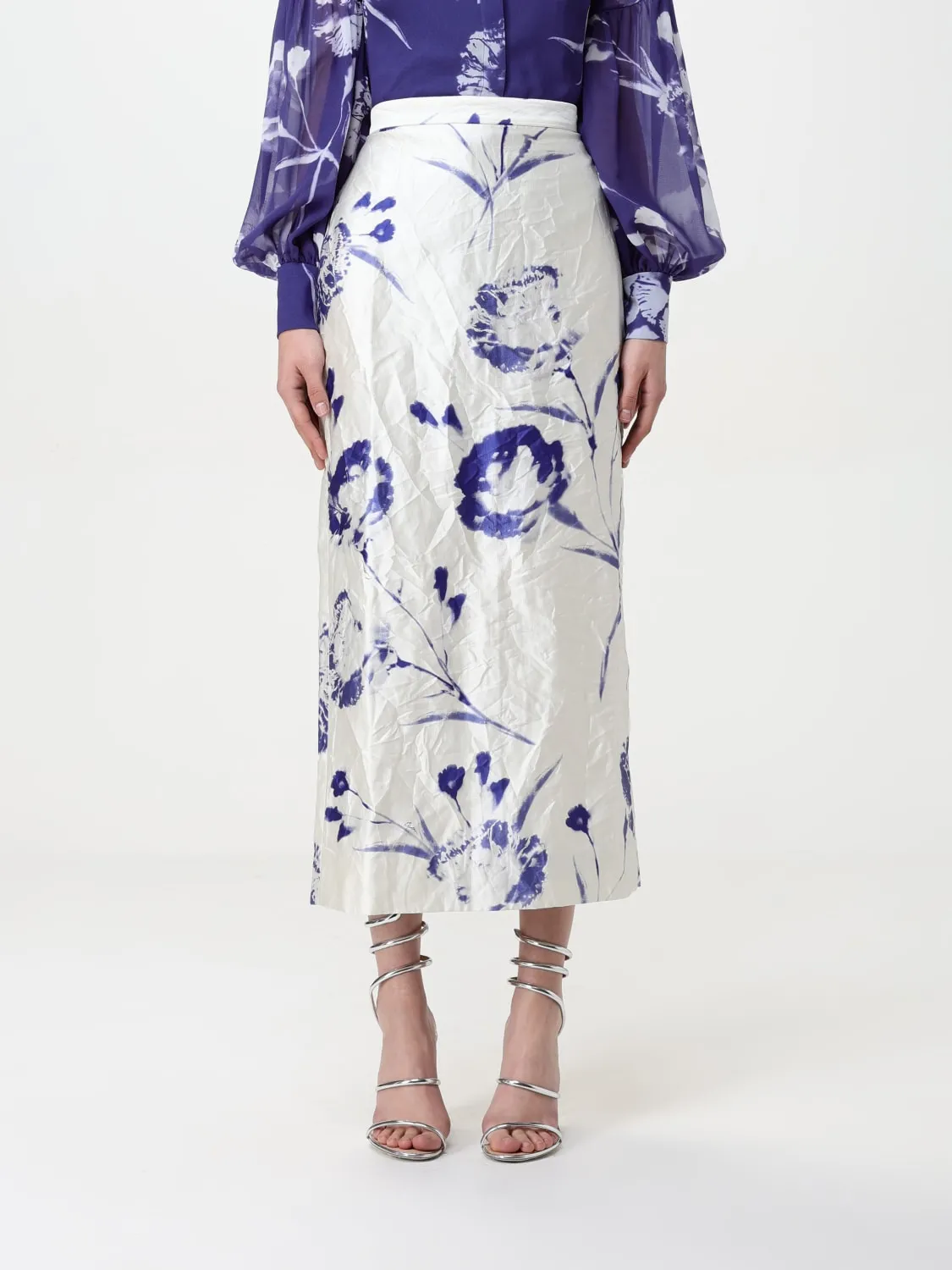 Gonna erdem in seta stampata