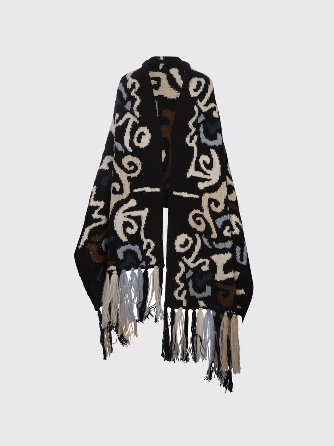 Mantella Ermanno Scervino in misto lana con motivo jacquard