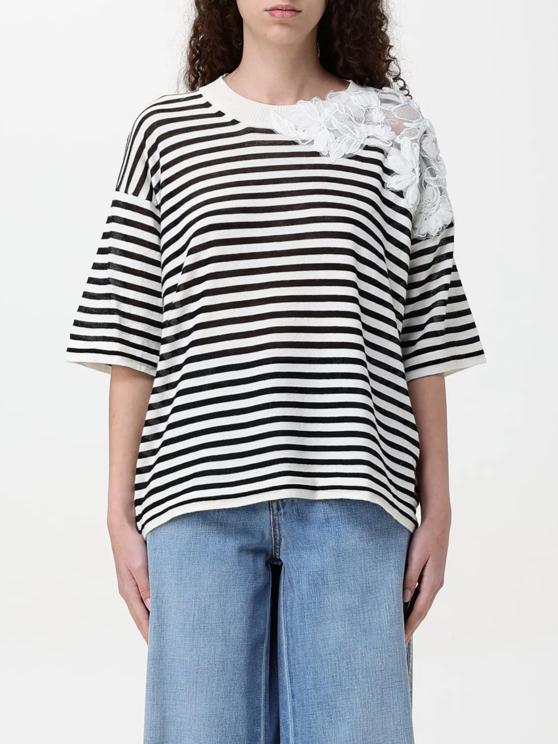 T-shirt in cotone e cashmere Ermanno Scervino