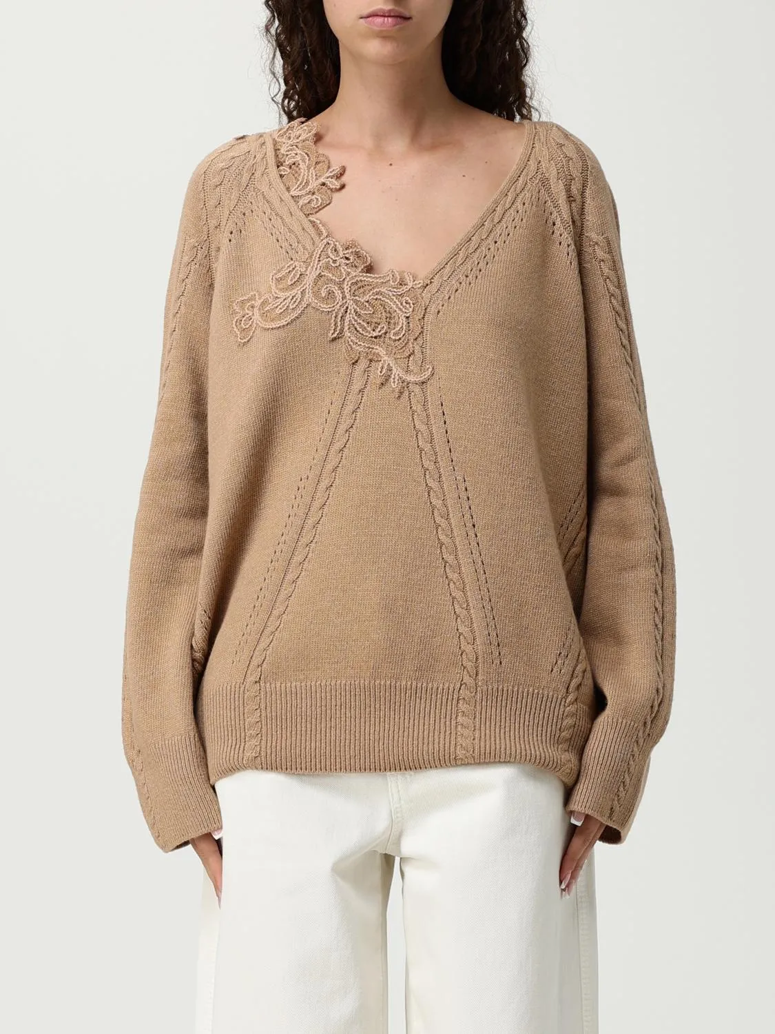 Maglia a v in misto lana Ermanno Scervino Life