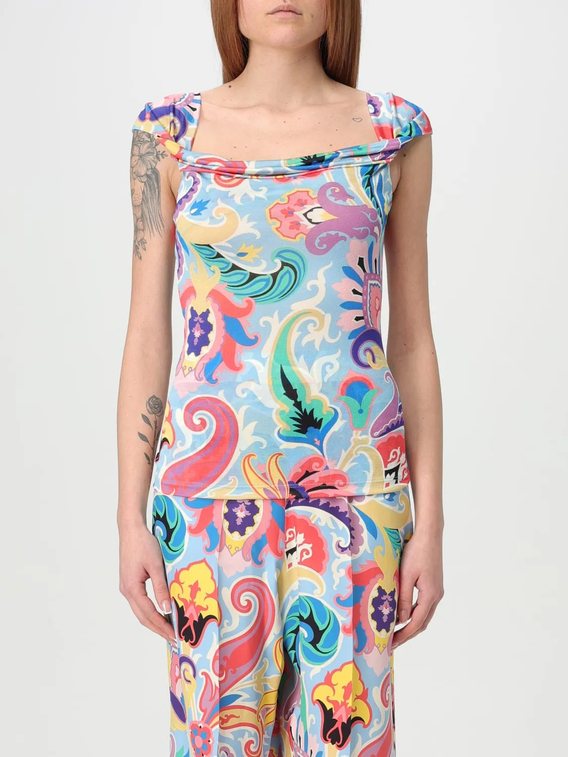 Canotta Etro in viscosa stampata