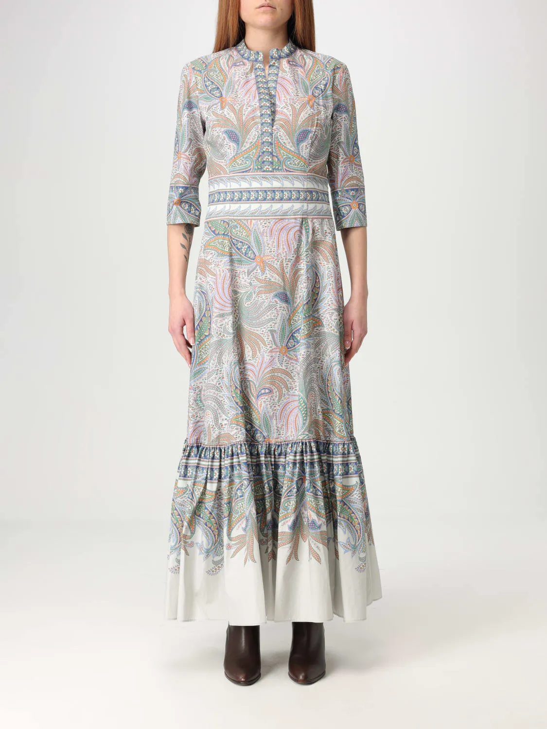 Abito chemisier Etro in cotone con stampa Paisley