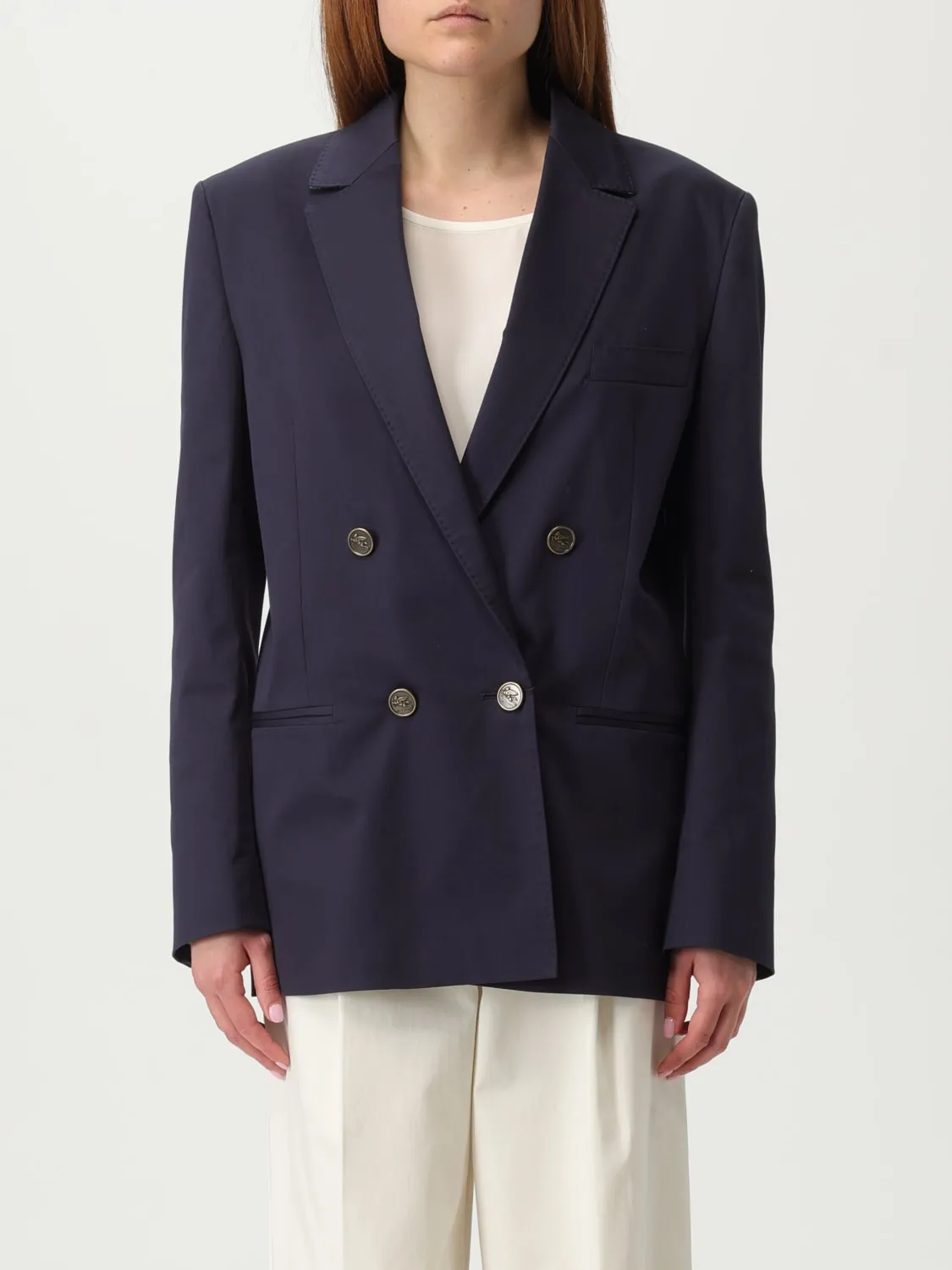 Blazer a doppiopetto Etro in cotone