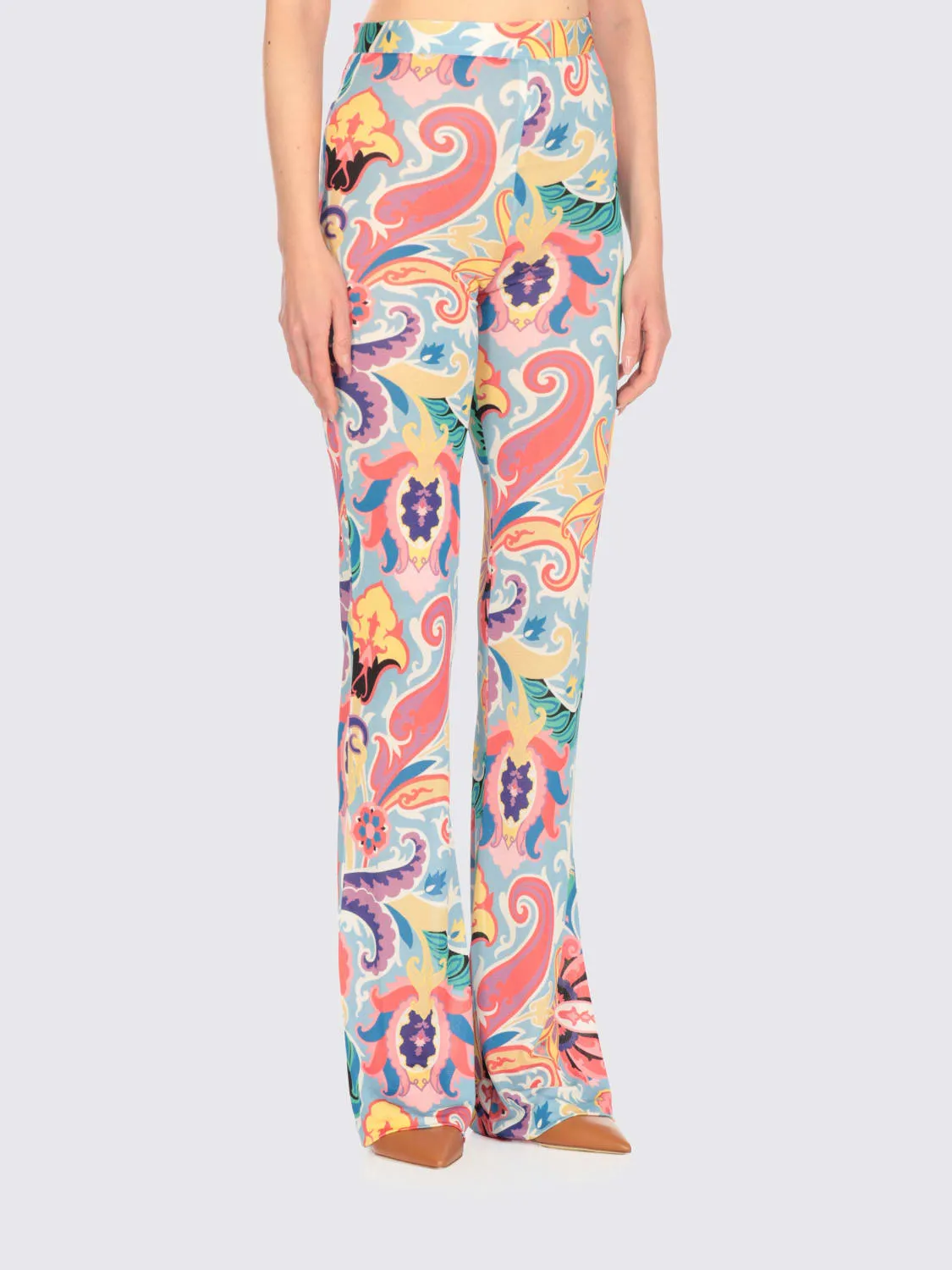 Pantalone a zampa Etro in seta