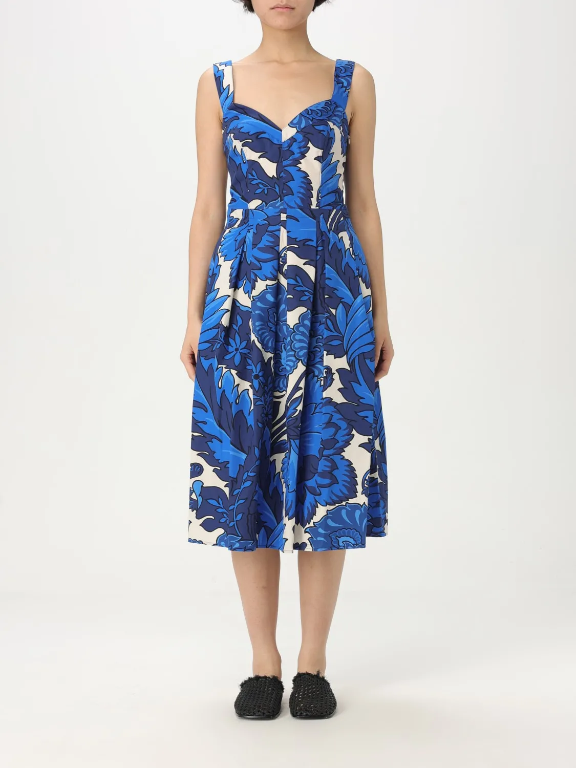 Abito midi Etro in cotone stampato