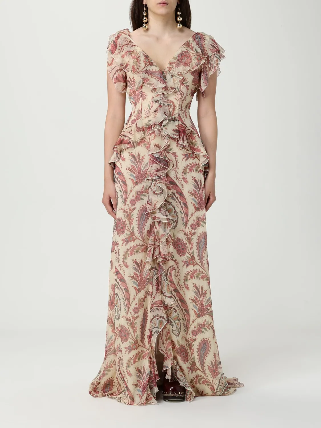 Abito elegante Etro in seta con stampa Paisley