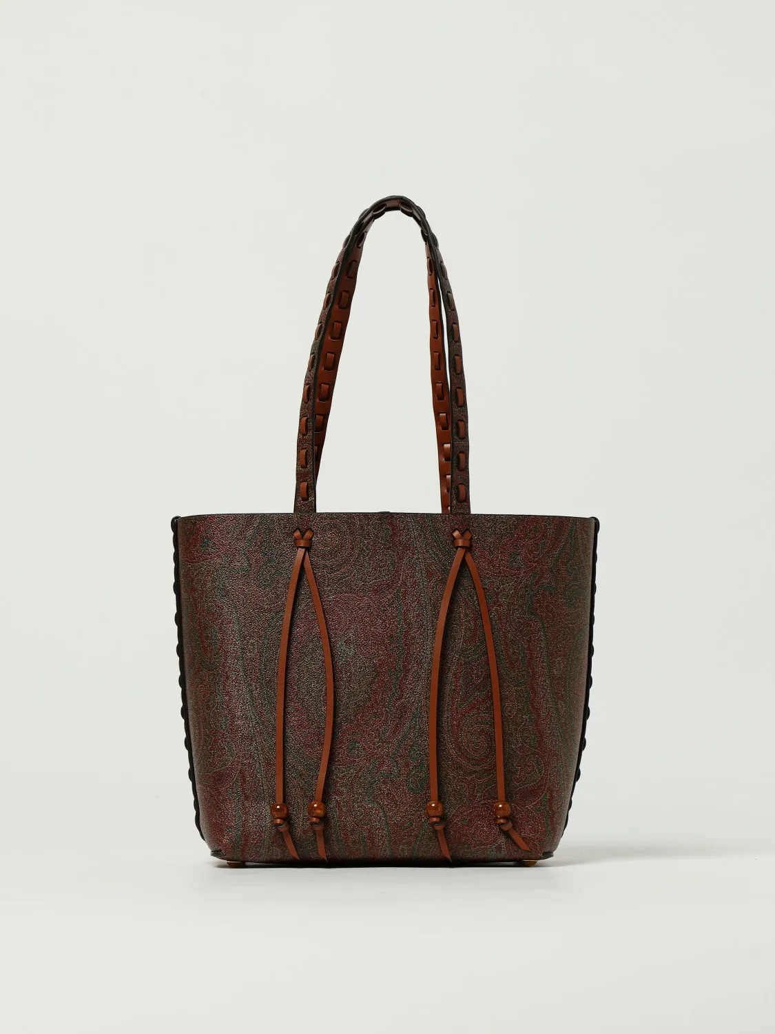 Borsa Arnica Etro in cotone spalmato con cuciture a vivo