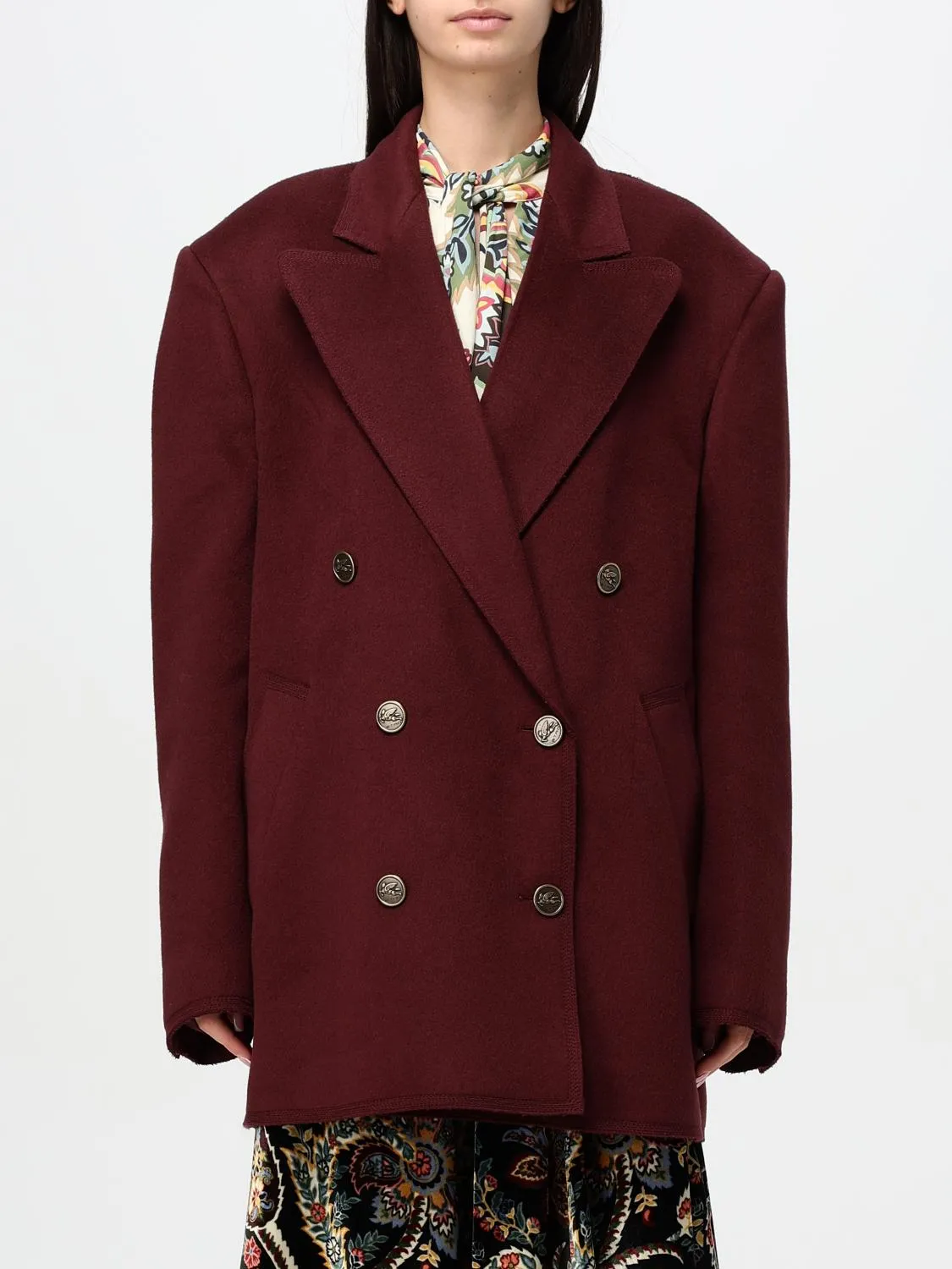 Caban doppiopetto Etro in lana