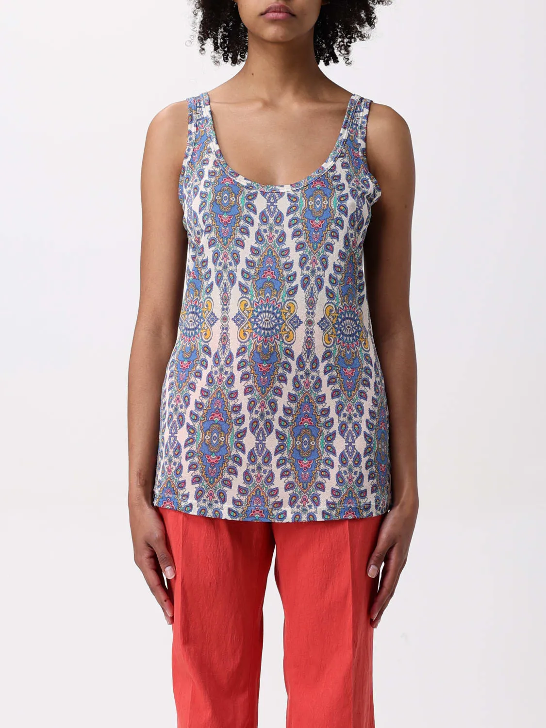 Top Etro in viscosa con stampa Paisley