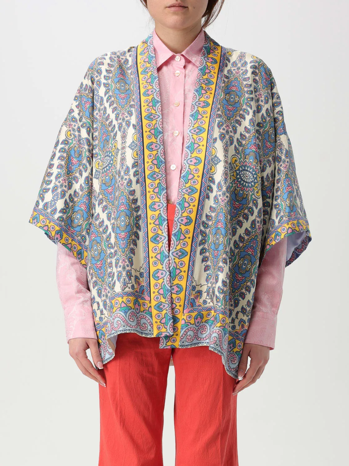 Kimono Etro in seta stampata