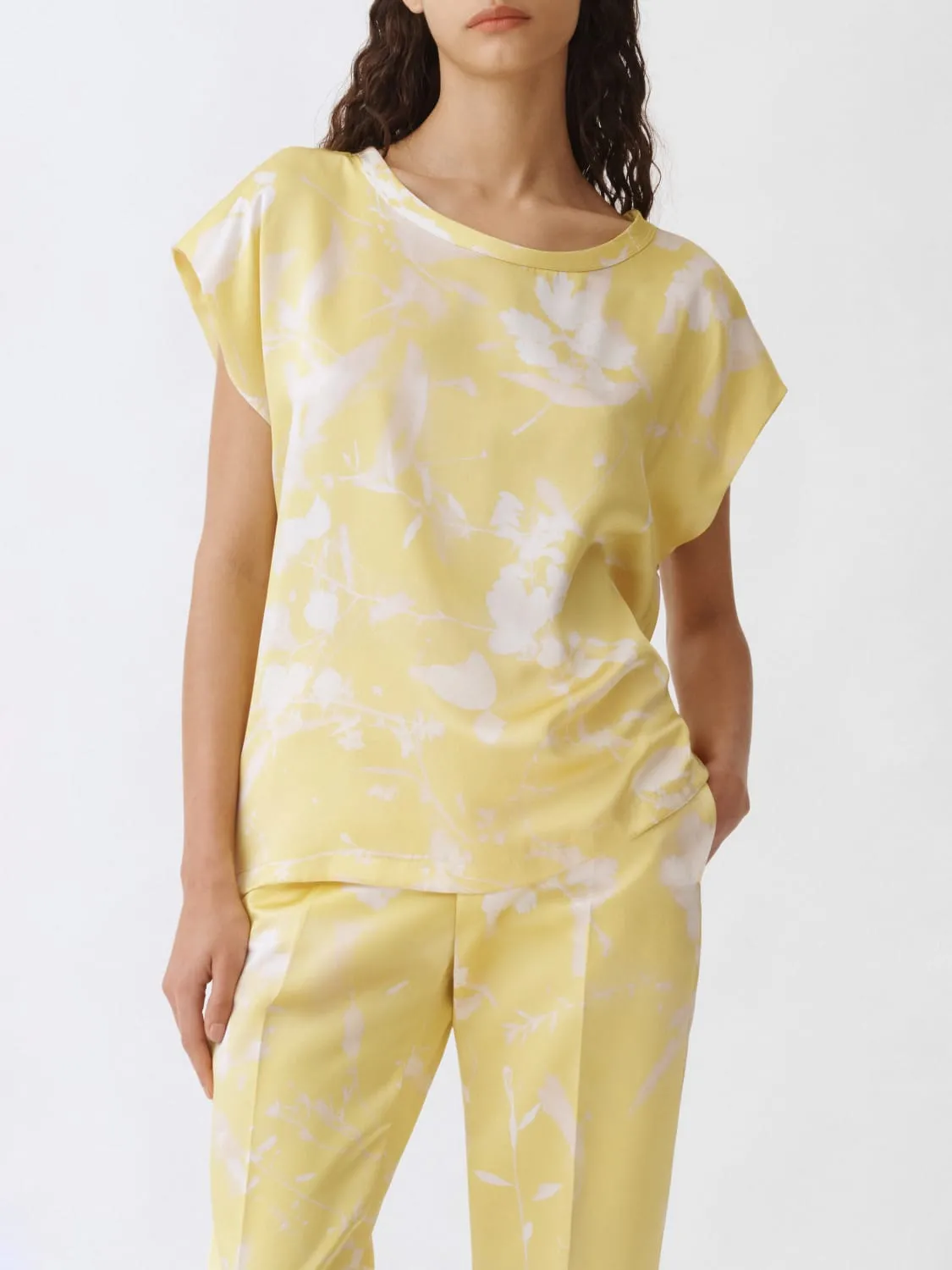 Blusa Fabiana Filippi in seta con stampa floreale