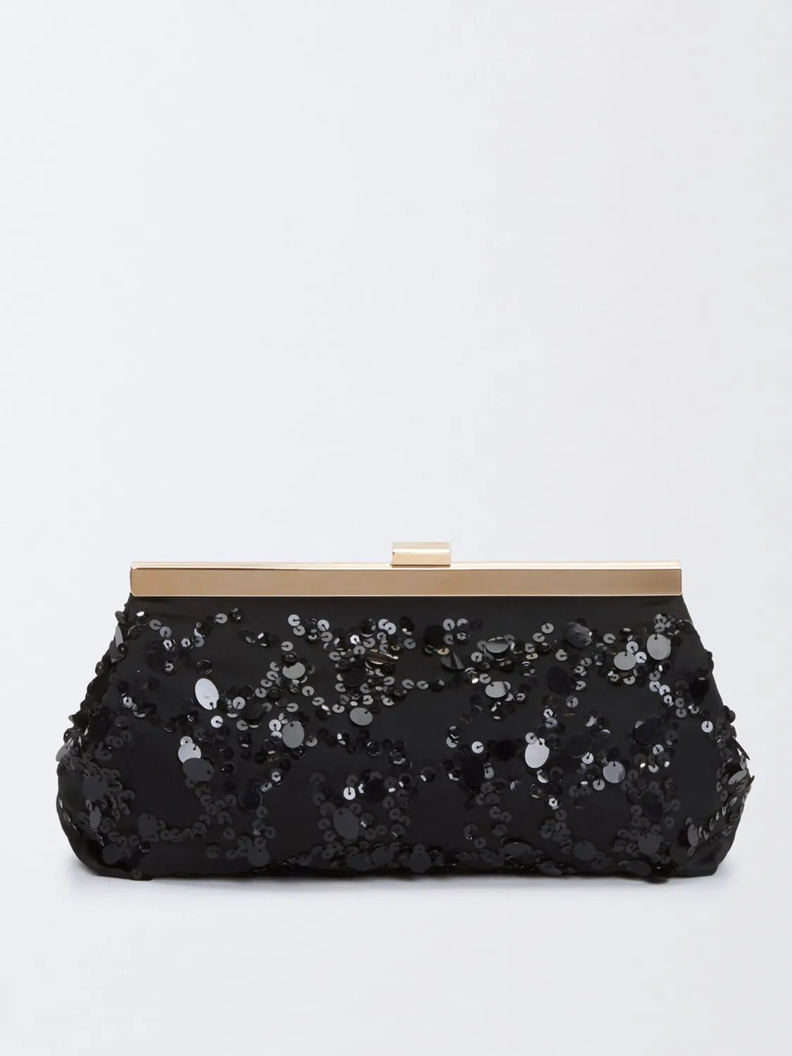 Pochette Fabiana Filippi in raso con paillettes ricamate